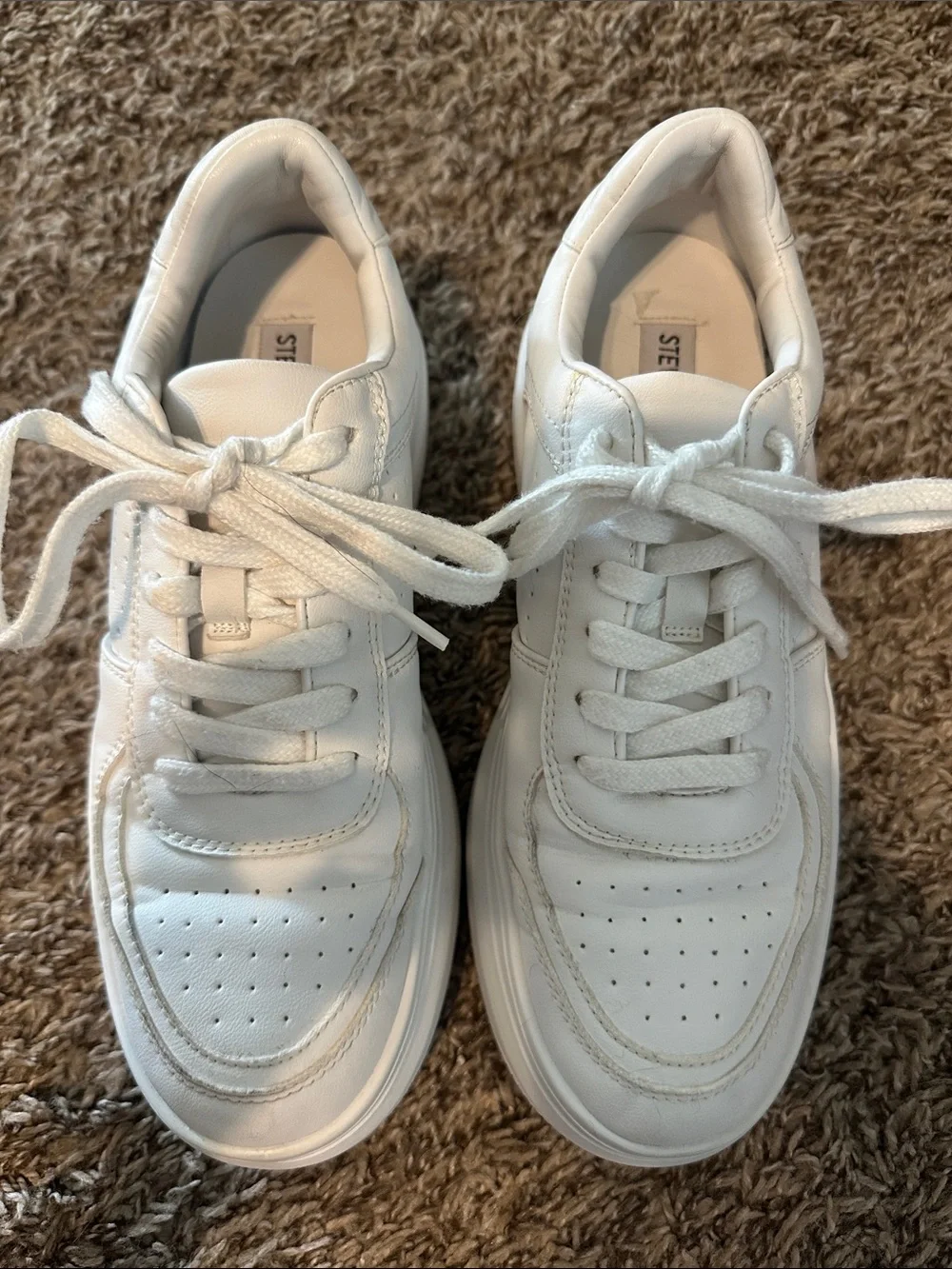 Steve Madden Perrin White Sneakers a